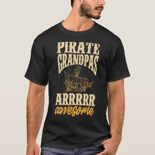 Camiseta Mens Pirate Avô Jolly Roger Freebooter 3