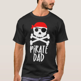 Camiseta Mens Pirate Pai Caveira e Crossbones Tshirt S