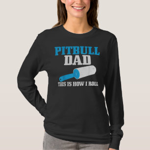 Camiseta Mens Pitbull Pai Cachorro Cabelo Engraçado Pitbull