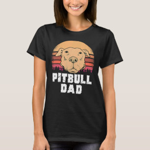 Camiseta Mens Pitbull Pai Cão Americano Pitbull Terrier Cão