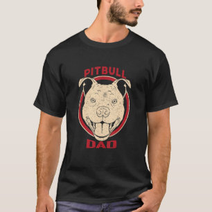 Camiseta Mens Pitbull Pai Mens Pit Bull Cão Americano