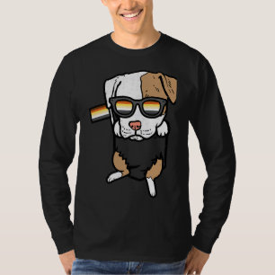 Camiseta Mens Pitbull Pocket Dog Lgbtq Gay Bear Flag Gay Pr