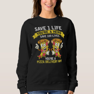 Camiseta Mens Pizza Homem de Entrega Salva Vida Herói Comid