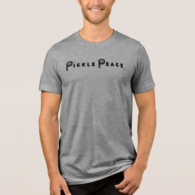 Camiseta Mens Plain Pickle Peace (Frente)