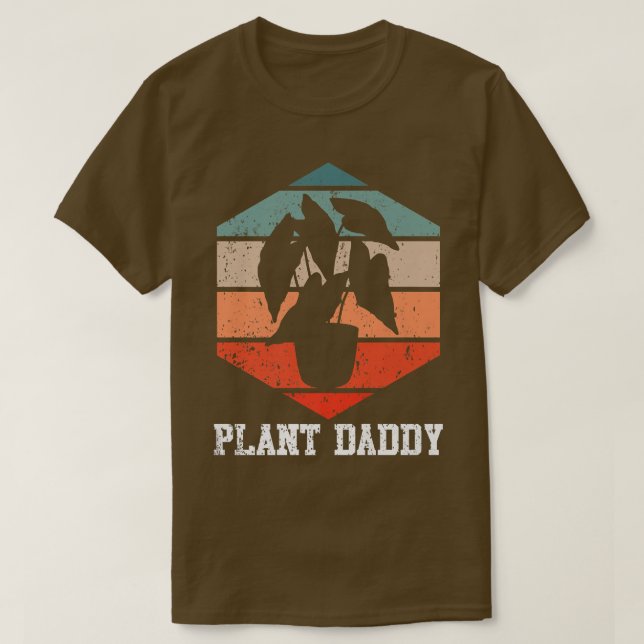 Camiseta Mens Plant Daddy  Plant Dad Nature Gardener Garden (Frente do Design)