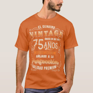 Camiseta Mens Playera Cumpleanos 75 75º presente de anivers