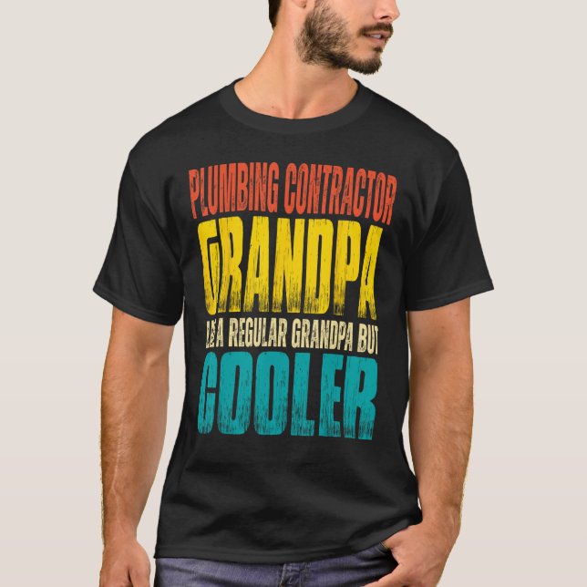 Camiseta Mens Plumbing Contractor Grandpa  Like a Grandpa b (Frente)