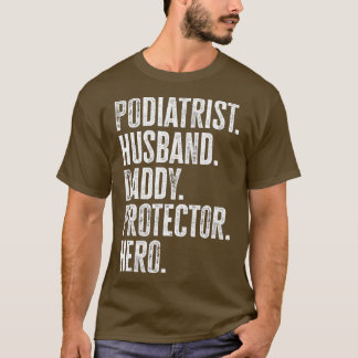 Camiseta Mens Podiatra Marido Protetor de Pais Herói Presen