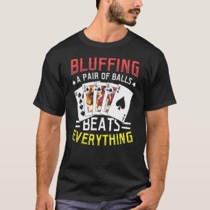 Camiseta Mens Poker Bluffing Casino Gambling