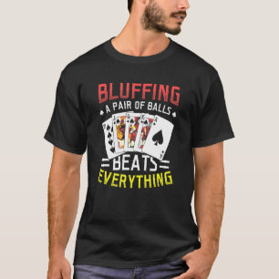 Camiseta Mens Poker Bluffing Casino Gambling