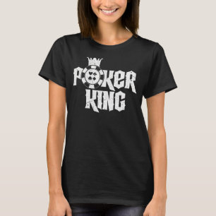 Camiseta Mens Poker King Texas Segurando em Jogando Cartões