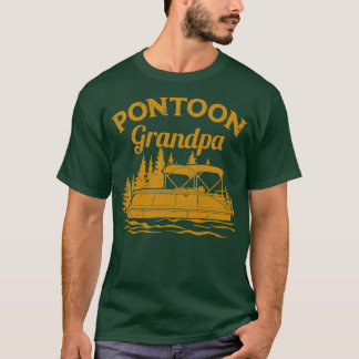 Camiseta Mens Pontoon Boat Capitão Lago Life Pontoon
