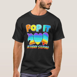 Camiseta Mens Pop It Birthday Stepdad Poppin Birthday