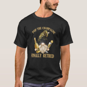 Camiseta Mens Pop O Champagne Engraçado Gnomo Para O Avô 