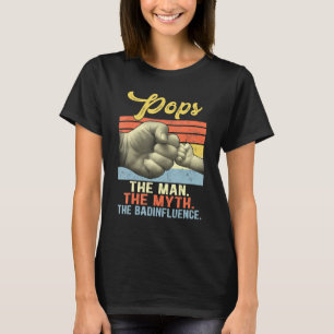 Camiseta Mens Pop O Homem O Mito A Má Influência Do Homem
