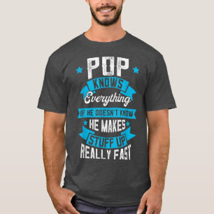 Camiseta Mens Pop Sabe Tudo Que O Avô Roupa Engraçado