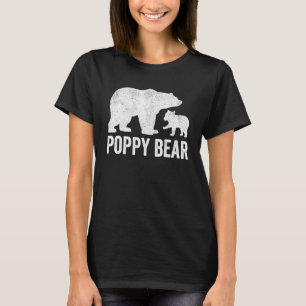 Camiseta Mens Poppy Bear Dia de os pais Avô Engraçado Filho