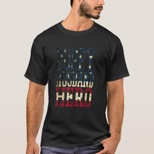 Camiseta Mens Poppy Husband Hero Poppy Bandeira Americana P
