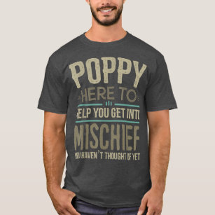 Camiseta Mens Poppy Ts de netos para homens pais D