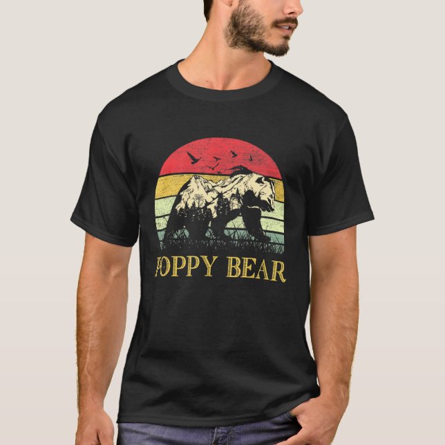 Camiseta Mens Poppy Vovô Bear (Frente)