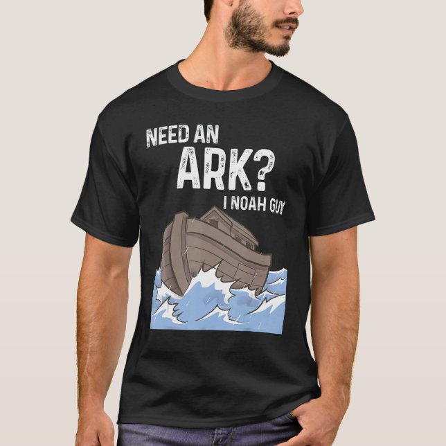 Camiseta Mens Precisam De Arca Eu Noah Cara Católica Te (Frente)