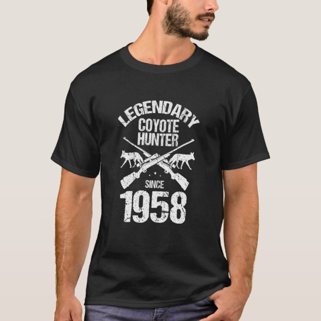 Camiseta Mens Predator Hunter e Coyote Trapping para Coyot (Frente)
