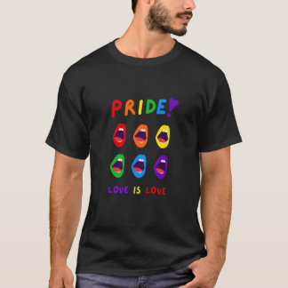 Camiseta Mens Pride Love é Love Month Celebration LGBTQ Su