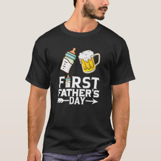 Camiseta Mens Primeiro Pai, Pai Engraçado, Bebê, Saúde