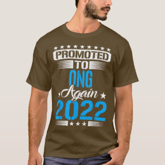 Camiseta Mens Promoted To Ong Grandpa Again 2022 Reveal Fat