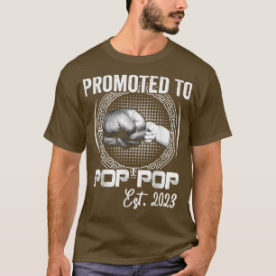 Camiseta Mens Promovidos à Gravidez Engraçada em Pop Pop de