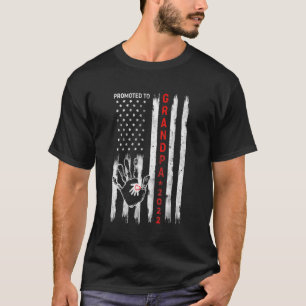 Camiseta Mens Promovidos Ao Avô 2022 American Flag Patrio