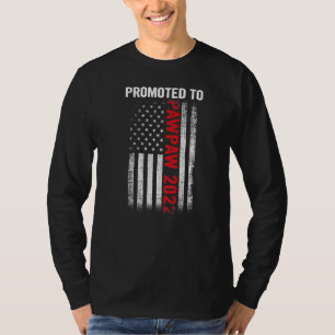 Camiseta Mens Promovidos Ao Dia de os pais Pawpaw 2022 Patr
