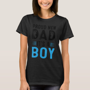 Camiseta Mens Promovidos Ao Novo papai Orgulhoso Do Dia de 