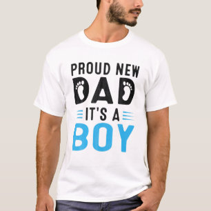 Camiseta Mens Promovidos Ao Novo papai Orgulhoso Do Dia de 