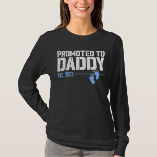 Camiseta Mens Promovidos Ao Pai 2023 Do Pai Da Primeira Vez