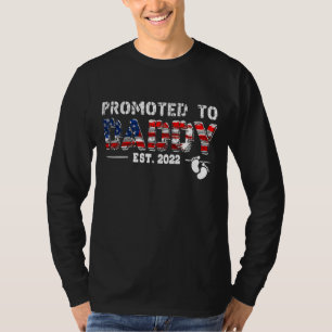 Camiseta Mens Promovidos Ao Pai De 2022, Novo papai De Band