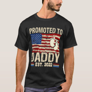 Camiseta Mens Promovidos Ao Pai De 2022, Novo papai De Band