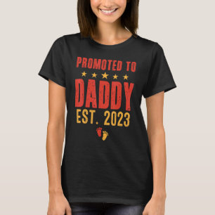 Camiseta Mens Promovidos Ao Pai Do Ano De Gravidez 2023