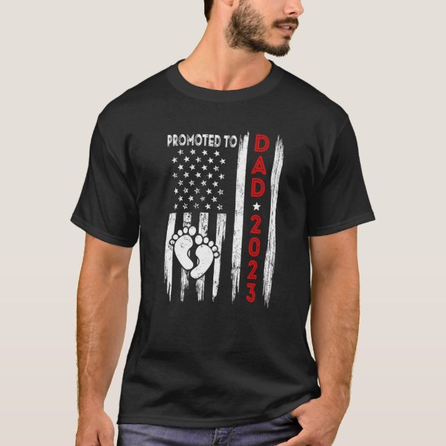 Camiseta Mens Promovidos Ao Pai X0008 2023 American Flag Fa (Frente)