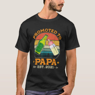 Camiseta Mens Promovidos ao Papa 2021 pela primeira vez Pai