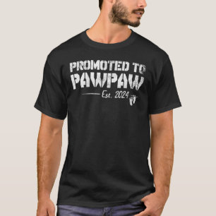 Camiseta Mens Promovidos ao Pawpaw 2024 engraçado para o no