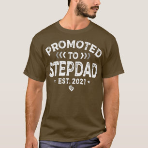 Camiseta Mens Promovidos Ao Stepdad 2021 Pela Primeira Vez