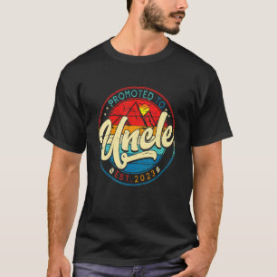 Camiseta Mens Promovidos ao Tio 2023 Da Primeira Vez do Pai