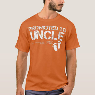 Camiseta Mens Promovidos ao Tio Est 2020 Melhor Pai Tio Gi