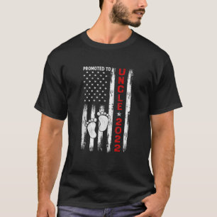 Camiseta Mens Promovidos Ao Tio Est 2022 American Flag Vint
