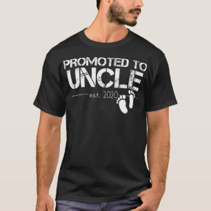 Camiseta Mens Promovidos ao Tio Shirt no ano 2020 Melhor Pa