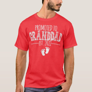 Camiseta Mens Promovidos ao Vovô 2022 Primeira Vez Avô
