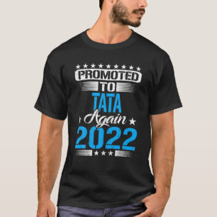 Camiseta Mens Promovidos Ao Vovô Tata Novamente 2022 Reveal