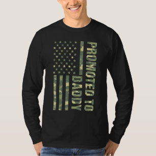 Camiseta Mens Promovidos Aos Pais Pais Da Camo Flag America