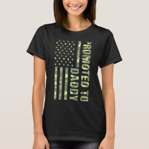 Camiseta Mens Promovidos Aos Pais Pais Da Camo Flag America